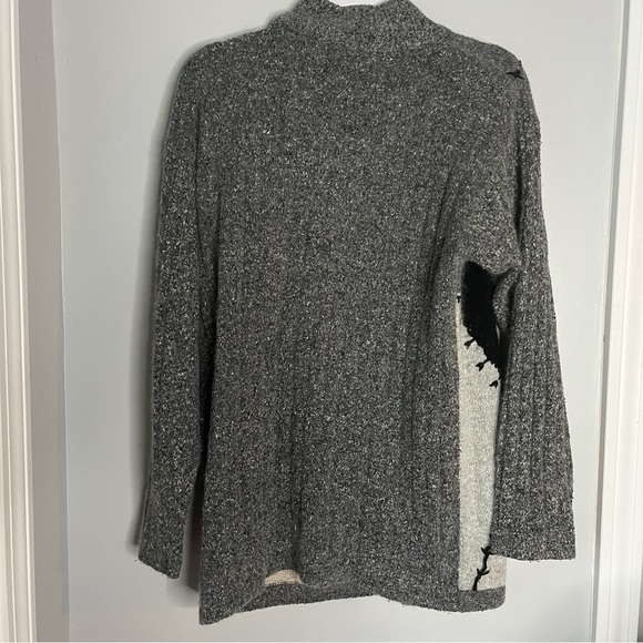 Vintage Stone Canyon Geometric Sweater Size S Small Rabbit Hair Lambswool FLAW. - Picture 3 of 5